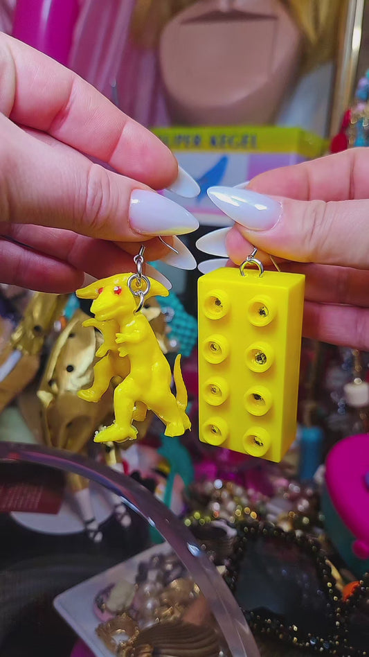 Lego my dinosaurs earrings
