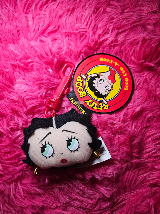 2004 Betty Boop Head plush keychain