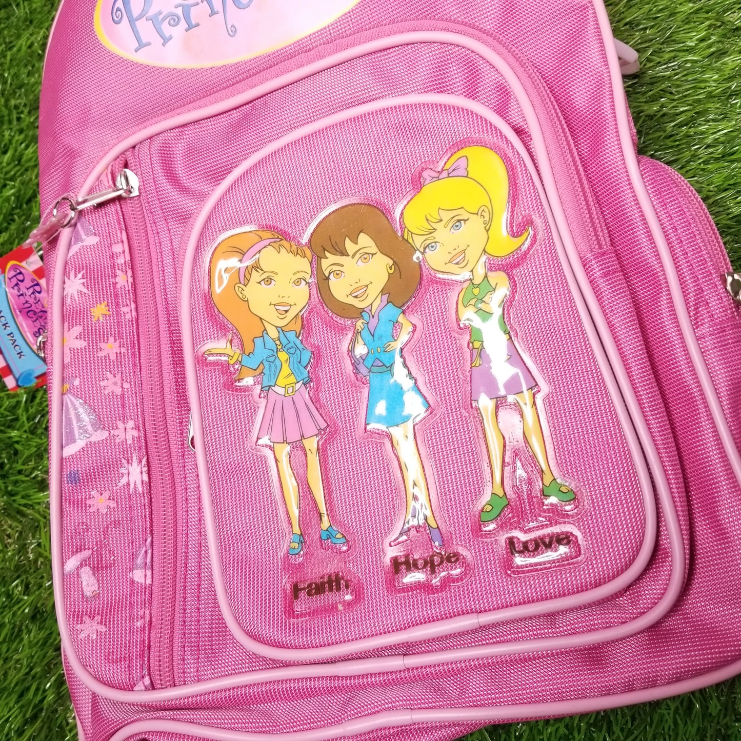Faith hope love early 2000s sparkly backpack