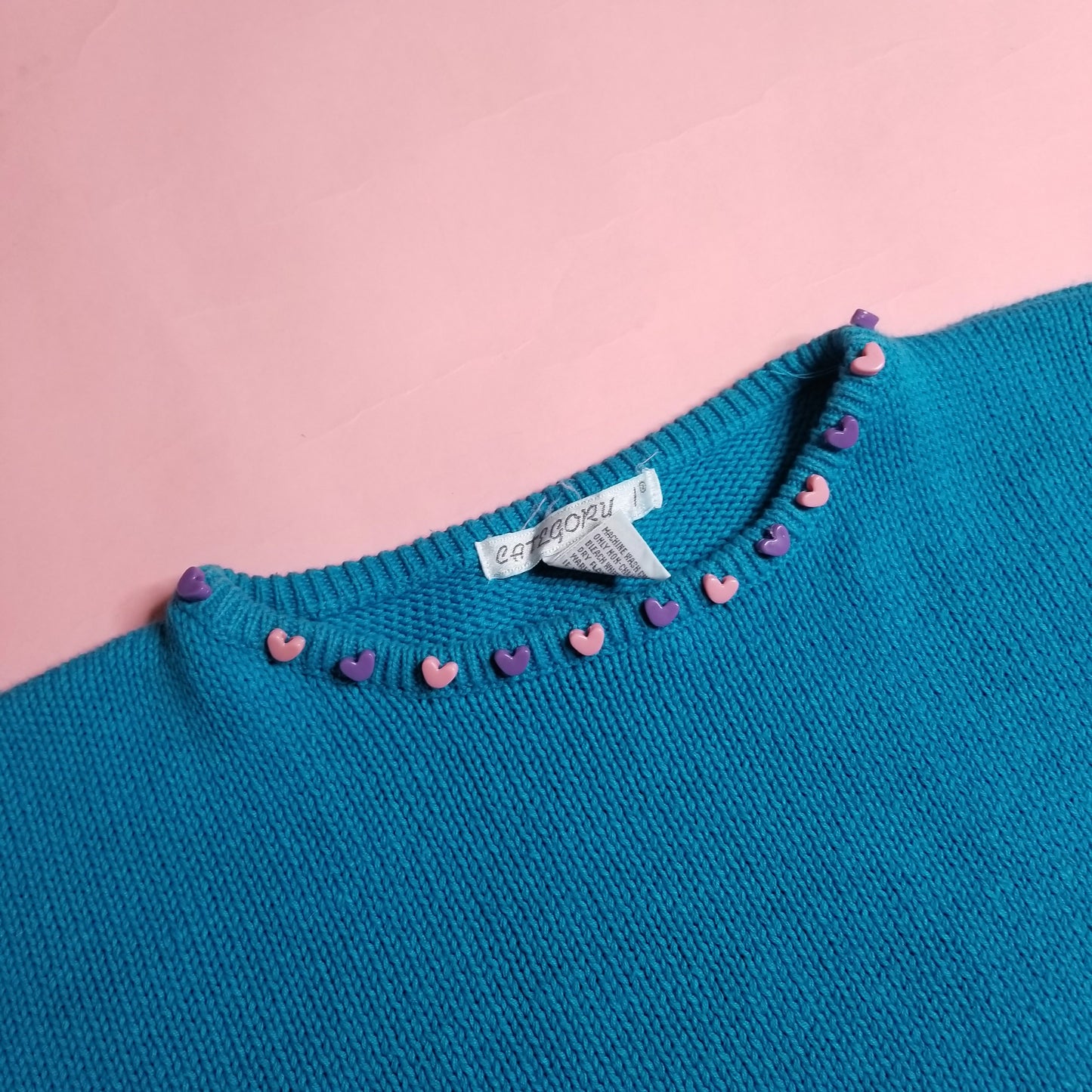 Candy hearts knit sweater top