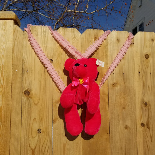 Razzbeary ruffle teddy backpack