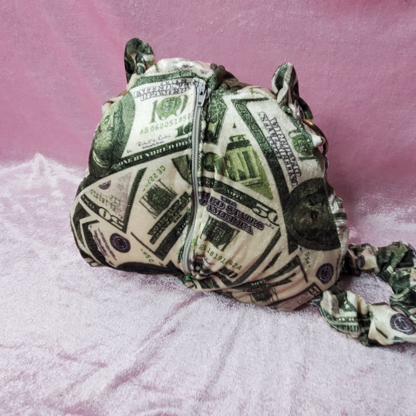 C.R.E.A.M. Money bear plush purse + matching scrunchie