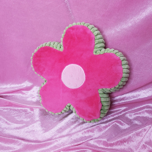 Groovy flower plush pillow