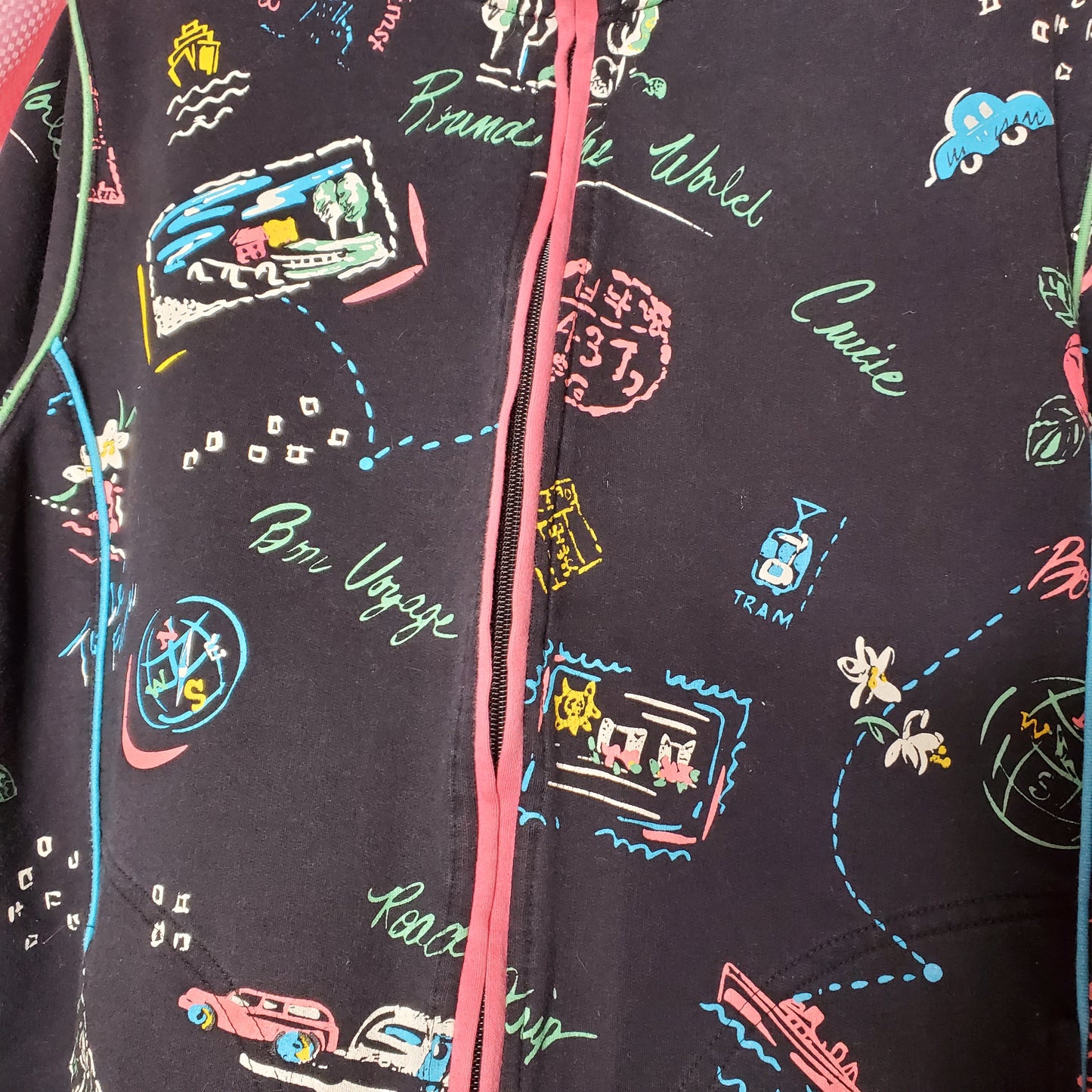 🧳Round the world travel print sports jacket