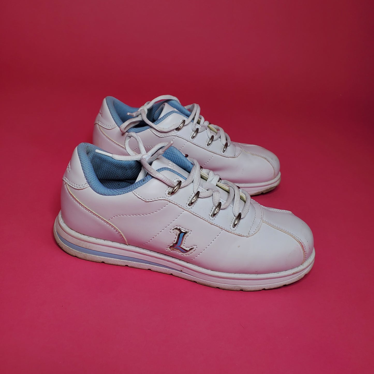 white/baby blue Lugz lowtop sneakers