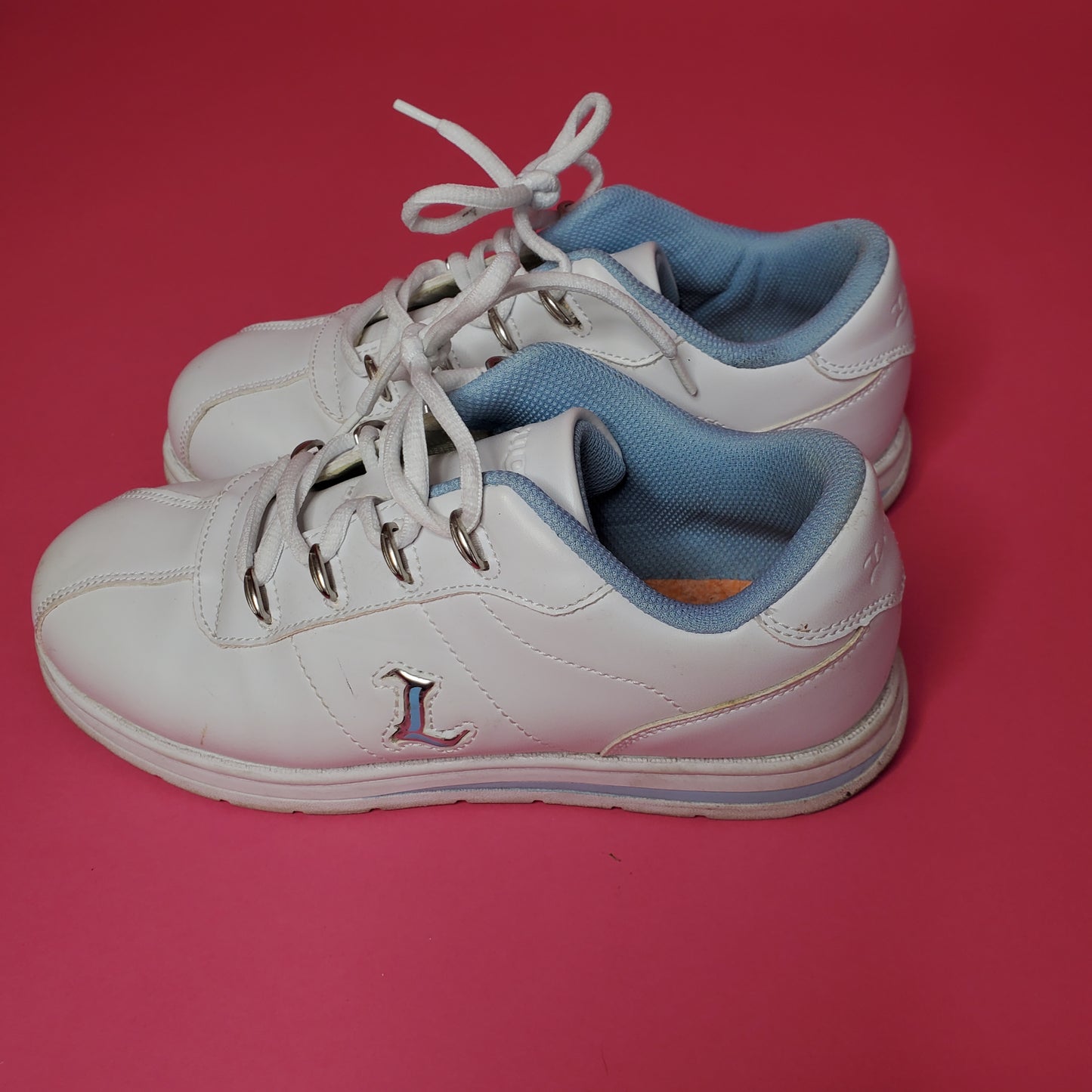 white/baby blue Lugz lowtop sneakers