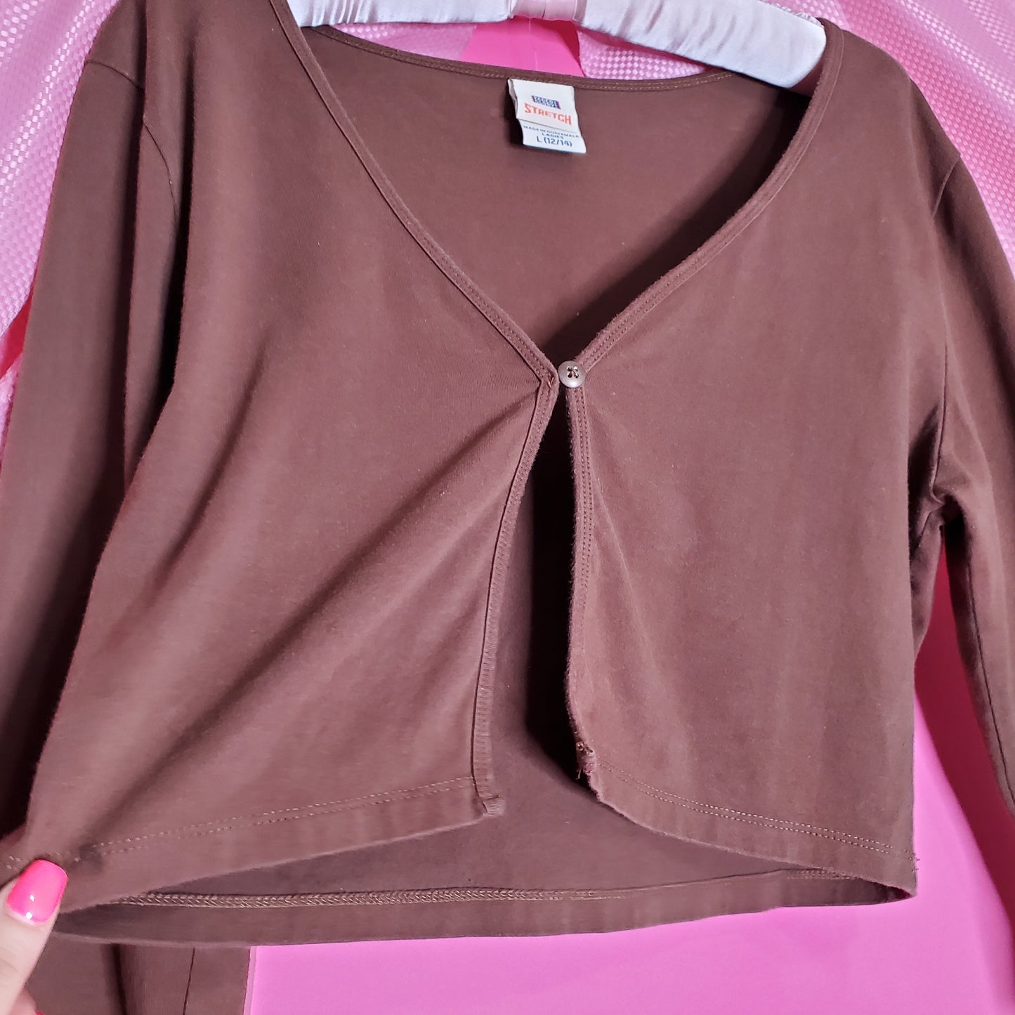 Brown cover up cardigan