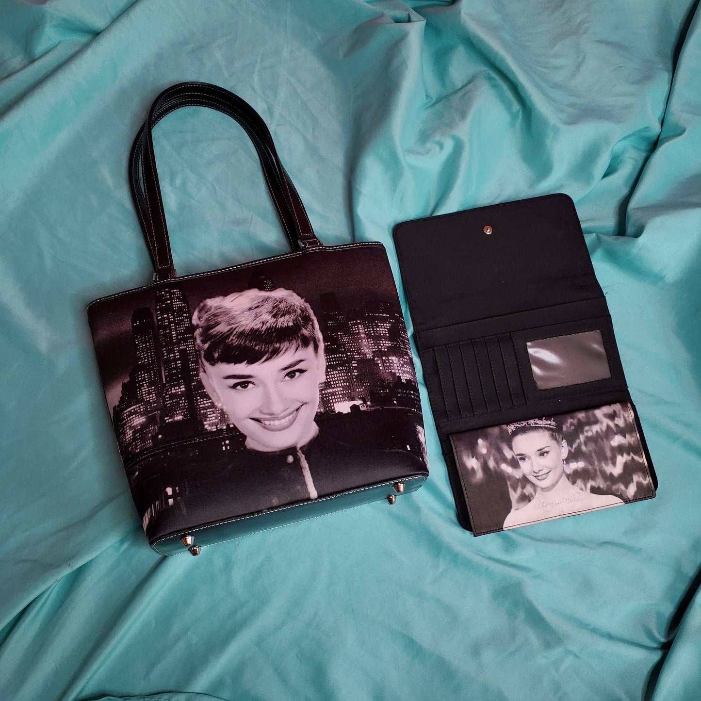 Audrey Hepburn bag + wallet