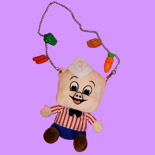 Piggly Wiggly Upcycled plush purse