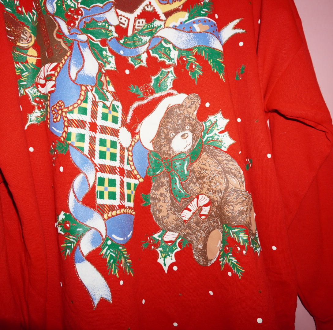 Christmas eve dream vintage mockneck holiday sweater