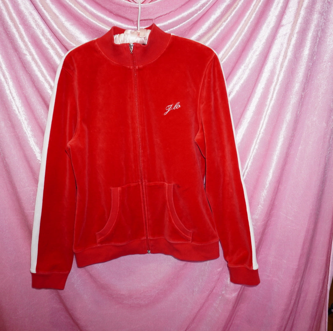 From the block velour JLo track jacket