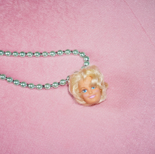 Vintage Barbie head necklace