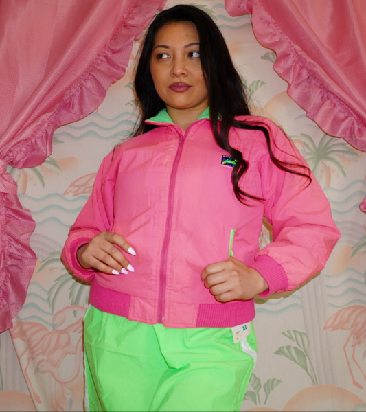 Neon fleece lined sportsjacket